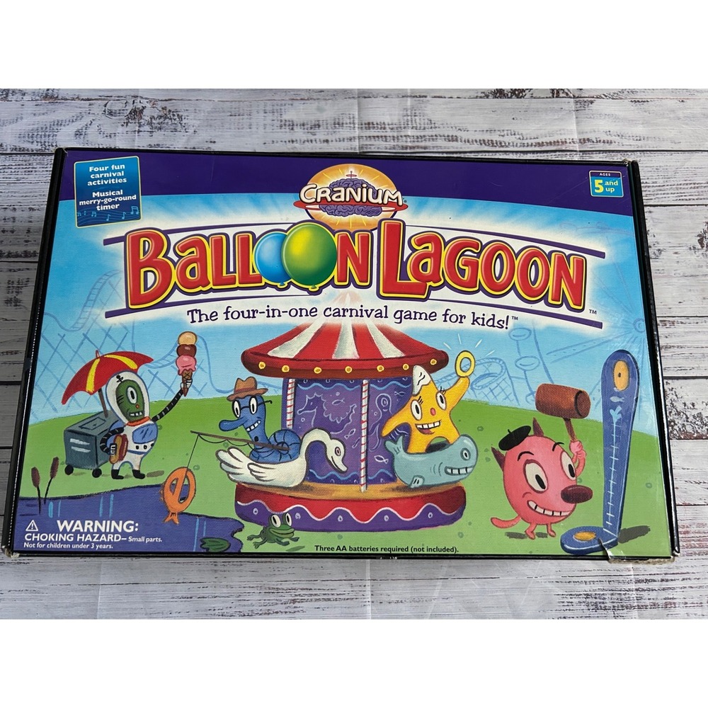 Cranium Balloon Lagoon Board Game Kids Multicolor 4-in-1 Carnival 2004 Complete